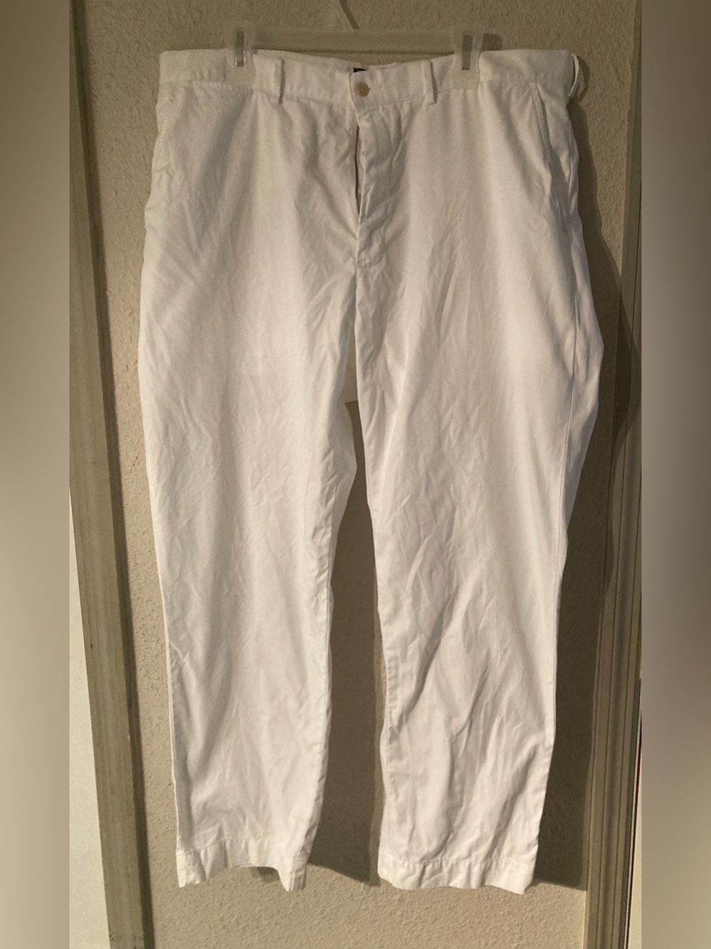 Ralph Lauren Polo Vintage Men's White Chinos Trousers Pants Mens 00s Straight